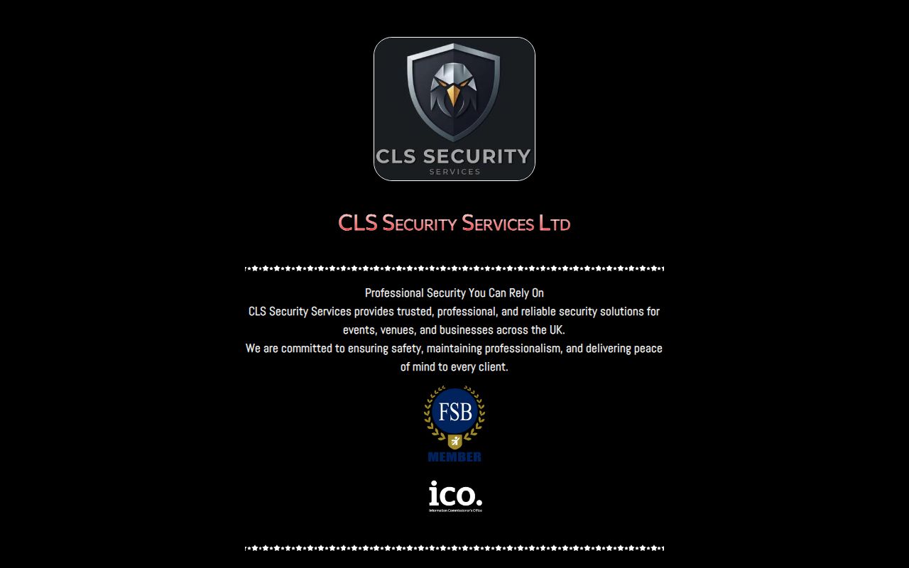 CLS Security Services Professional Security You Can Trust
